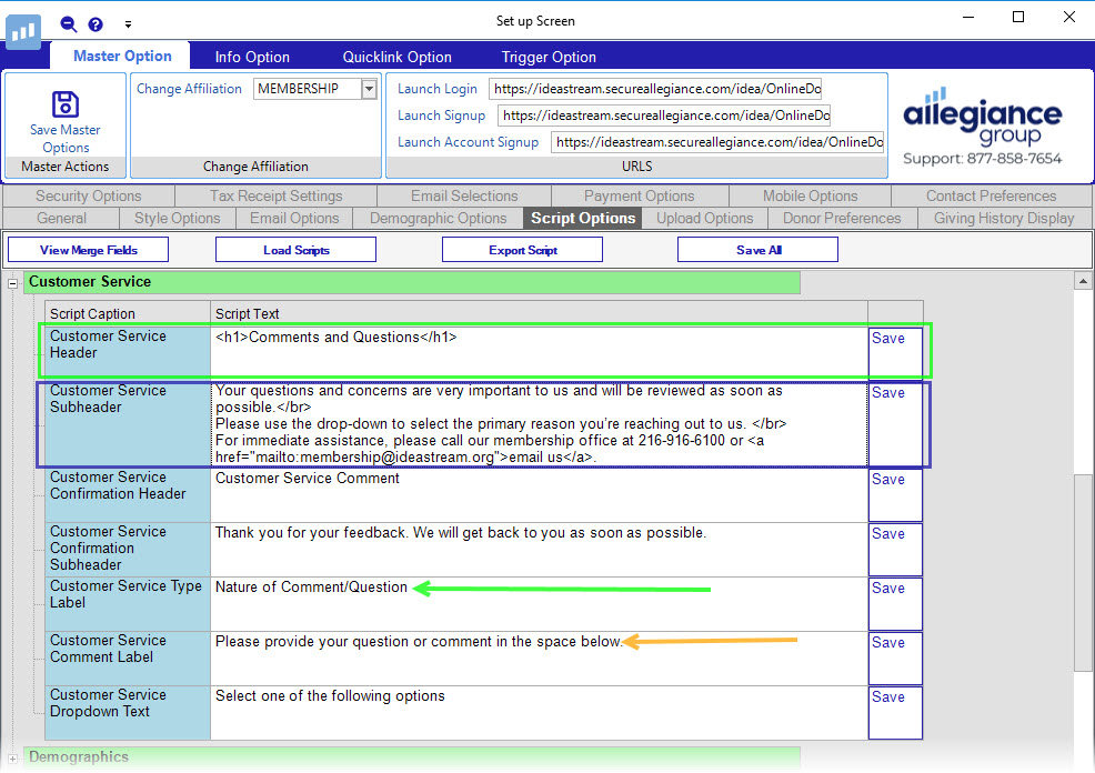 Donor Portal Tip: Setting Up the Customer Service Tab in the Donor